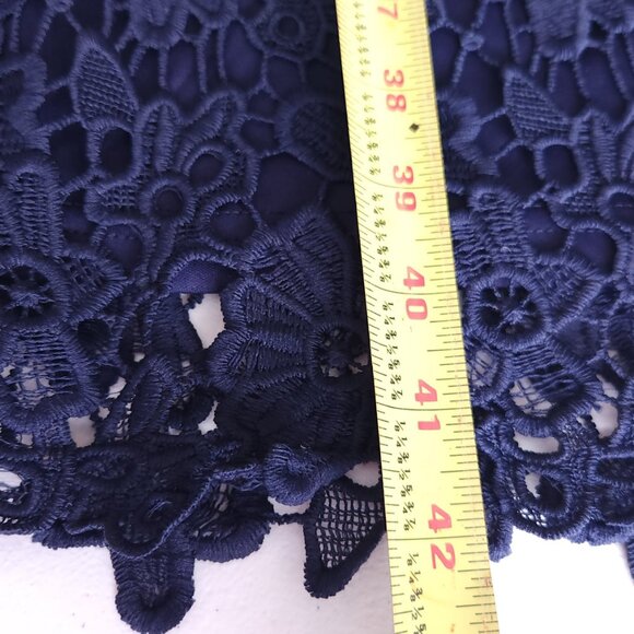 Nina Leonard Navy Blue Lace Dress, Plus size 3X - Picture 8 of 16